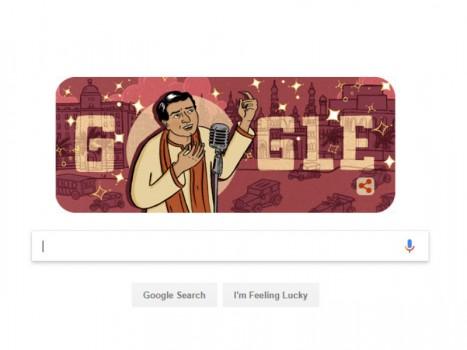 The doodle, designed by Vidhya Nagarajan, shows Saigal singing with the background of Kolkata, where the Hindi film industry or Bollywood was based initially. Born on this day in 1904 in Jammu, Kundanlal Saigal is considered the first superstar of the Hindi film industry. His style of singing and power of expression took film music to an unprecedented height in that era. Saigal sang 200 film and non-film songs, some being -- 