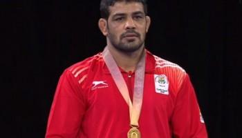 Wrestler Sushil Kumar,Sushil Kumar,Sushil Kumar  wins gold,Sushil Kumar gold medal,Commonwealth Games,Commonwealth Games 2018,CWG 2018