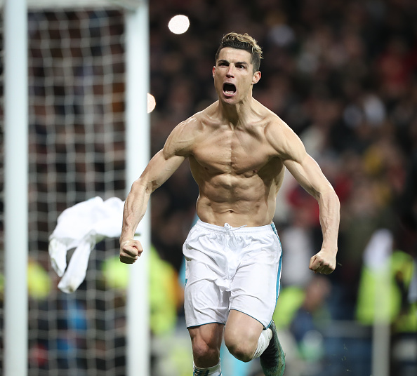 Cristiano Ronaldo goes shirtless after helping Real Madrid reach ...