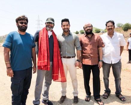 The principal shooting of Jr NTR's new project, tentatively titled as NTR 28. The shoot began with an action sequence and a massive set has already erected for the shoot in Ramoji Film City.