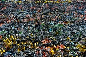 Chinese bike graveyard,bike graveyard,bike graveyard pics,bike graveyard images,bike-sharing graveyards,abandoned bikes