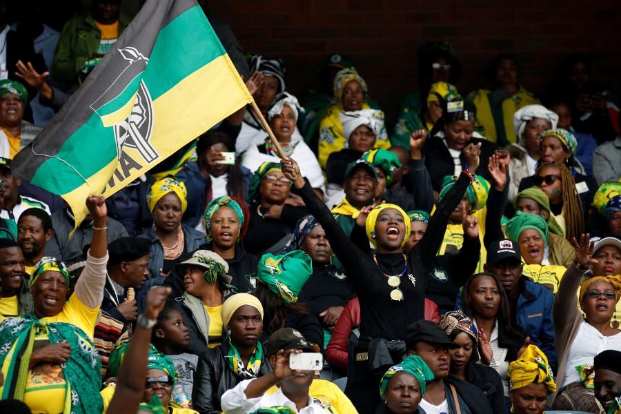 Mourners attend a memorial service for Winnie Madikizela-Mandela at Orlando Stadium in Johannesburg's Soweto township, South Africa April 11, 2018. Winnie Mandela,Winnie Madikizela-Mandela,Tributes to Winnie Mandela,South Africans paid tribute