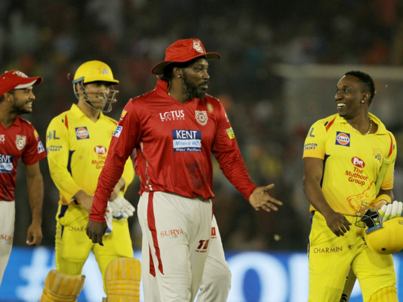Karun Nair (29) and skipper Ravichandran Ashwin (14) tried to stretch their team's total to the 200-run mark but failed and departed one after the other. For Chennai, Shardul Thakur and Imran Tahir scalped two wickets each. Kings XI Punjab beats Chennai Super Kings,Kings XI Punjab,Chennai Super Kings,Dhoni,MS Dhoni,Chris Gayle,IPL 2018,IPL,Indian Premier League