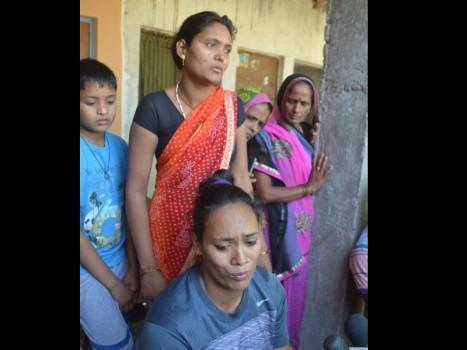 Commonwealth Games (CWG) 2018 gold medalist weightlifter Punam Yadav talks to the press after being allegedly attacked while she was trying to mediate a dispute between her relatives and neighbors; in Varanasi on April 14, 2018. Weightlifter Poonam Yadav, who won India a gold medal in the ongoing Commonwealth Games in Australia's Gold Coast was attacked with bricks and stones by unidentified assailants here on Saturday when she was visiting a relative, police said. When her father, uncle and cousin tried to intervene they too were thrashed. Amid heavy stone pelting and ruckus, the police team escorting her managed to save her and bring her out of the melee.