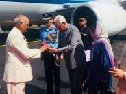 President Ram Nath Kovind arrived here on Wednesday on a two-day visit to Jammu and Kashmir amid heightened security. He was received by Governor NN Vohra and Chief Minister Mehbooba Mufti. He headed straight for the Raj Bhawan from where he is scheduled to leave for the Shri Mata Vaishno Devi University (SMVDU) in Katra town for a convocation. Over 880 scholars will receive their degrees and merit certificates at the ceremony.