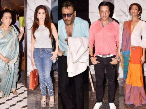 Poonam Dhillon turns 56, Throws lavish star-studded birthday party at Tippling Street in Juhu, Mumbai. From left to right Asha Bhosle, Krishika Lulla, Jackie Shroff, Madhur Bhandarkar and Achint Kaur graced the event. Check out the above slideshow to see the photos of celebs like Akbar Khan, Anju Anu Malik, Anmol Malik, Deepshikha Nagpal, Fashion Designer Rohit Verma, Himalaya Dasani, Bhagyashree, Karan Patel, Ankita Bhargava, Nafisa Ali, Rajesh Khattar, Vandana Sajnani, Ramesh Taurani, Shabana Azmi, Javed Akhtar, Vindu Dara Singh, Dina Umarova and other celebs were also seen during a birthday party.