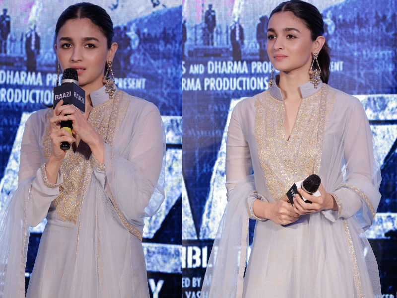 Raazi promotions: Alia Bhatt looks ethereal in this outfit - Times of India