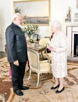 Narendra Modi,Prime Minister Narendra Modi,Modi meets Queen Elizabeth,Modi meets Queen Elizabeth II,Queen Elizabeth II,Britain's Queen Elizabeth