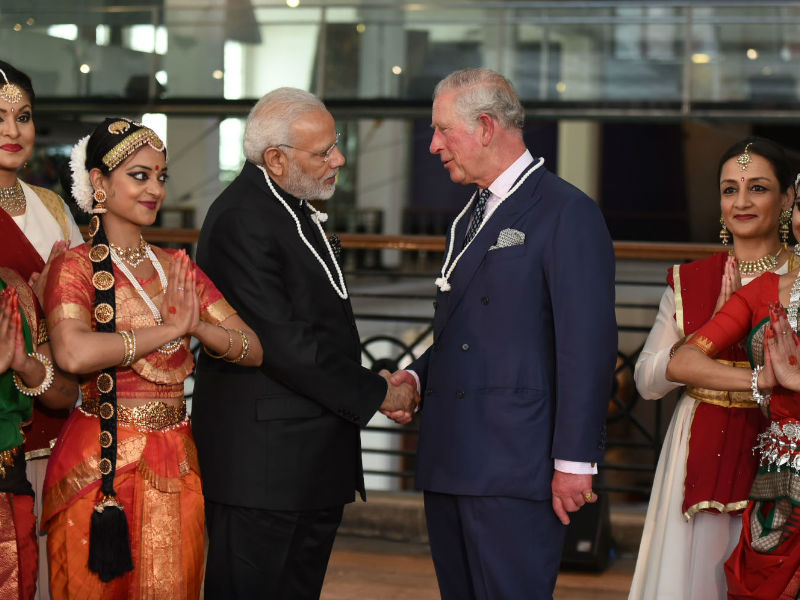 Indian Prime Minister Narendra Modi welcomed Prince Charles at "Illuminating India: 5,000 Years of Science and Innovation" at the Science Museum here, External Affairs Ministry spokesperson Raveesh Kumar tweeted. The two took a tour of the exhibition which, according to the Science Museum website, showcases "the remarkable history of Indian innovation and discovery, which has been influencing and changing people's lives for 5,000 years". Modi then paid floral tributes at the bust of 12th century Lingayat philosopher Basaveshwara. PM Narendra Modi,Narendra Modi,Modi meets Prince Charles,Prince Charles,Modi in London,PM Modi in London