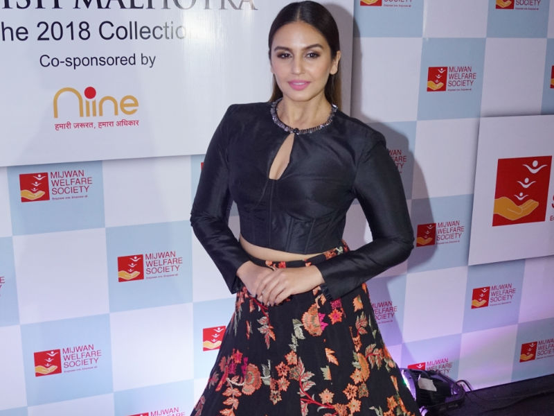 Actress Huma Qureshi poses for a photo on her arrival at Manish Malhotra's fashion show in Mumbai on April 19, 2018. Mouni Roy,Sonakshi Sinha,Sooraj Pancholi,Nandita Das,Sonali Bendre,Manish Malhotra,Manish Malhotra show,celebs at Manish Malhotra show,Manish Malhotra show pics,Manish Malhotra show images