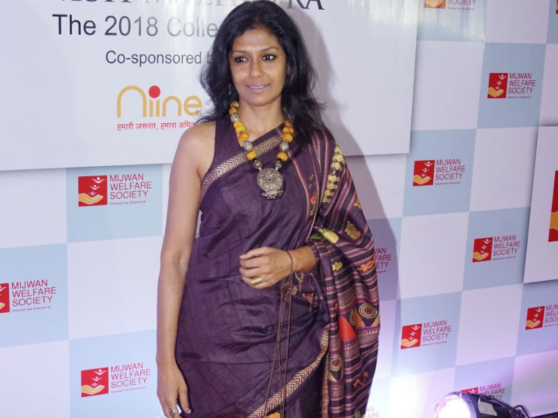 Actress Nandita Das at the red carpet of "The Walk of Mijwan" in Mumbai on April 19, 2018. Mouni Roy,Sonakshi Sinha,Sooraj Pancholi,Nandita Das,Sonali Bendre,Manish Malhotra,Manish Malhotra show,celebs at Manish Malhotra show,Manish Malhotra show pics,Manish Malhotra show images