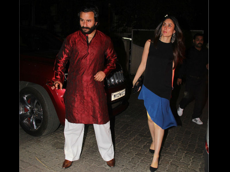 On Thursday (April 20), Kapoor family including Kareena Kapoor Khan, Karisma Kapoor with their children Samaira and Kiaan along with Saif Ali Khan came together to celebrate Babita Kapoor's 70th birthday in Mumbai. The entire Kapoor family came together to wish Babita on the occasion, but Kareena's son Taimur was missing. Have a look at the pictures from Babita Kapoor's birthday bash. Kareena Kapoor Khan,babita kapoor 70th birthday photos,karisma kapoor,kareena kapoor khan saif ali khan,Babita Kapoor,Babita Kapoor's birthday,celebs at Babita Kapoor,Babita Kapoor birthday pics,Babita Kapoor birthday images