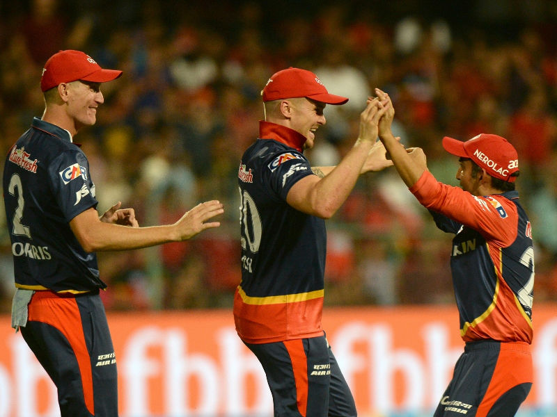 Following the win, RCB are now fifth in the points table, while Delhi are at the bottom with a single win in five games. Earlier in the first innings of the match between two bottom-placed teams, Iyer and Pant shared a 75-run partnership for the third wicket as Delhi recovered from a poor start. Put into bat, Delhi were off to a poor beginning as both the openers Jason Roy (5) and Gautam Gambhir (3) were back in the dug-out with the scorecard read just 23 runs in 5.4 overs. While pacer Umesh Yadav dismissed Gambhir, spinner Yuzvendra Chahal clean bowled Roy. IPL 2018,De Villiers,Royal Challengers Bangalore,Royal Challengers Bangalore beats defeated Delhi Daredevils,RCB beats DD,Indian Premier League,Indian Premier League 2018,IPL,IPL 2018 pics