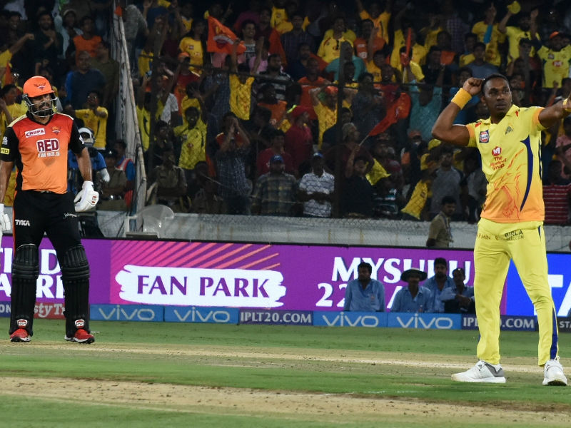 Earlier, put in to bat, Chennai were off to a shaky start as Bhuvneshwar Kumar and Rashid struck early to send back both the visiting openers, Shane Watson (9) and Faf du Plessis (11) with 32 runs on board. Suresh Raina (54 not out off 43) and Ambati Rayudu (79 off 37) then gathered 112 runs for the third wicket, putting things in order for Chennai. Rayudu's bizarre run out in the 17th over saw Dhoni coming in the middle, who then shared a 38-run stand with Raina. Chennai Super Kings,Chennai Super Kings beats Sunrisers Hyderabad,CSK beats Hyderabad,MS Dhoni,Indian Premier League,Indian Premier League 2018,IPL 2018