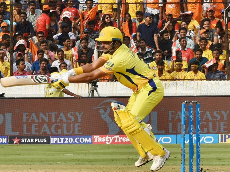 While Rayudu's innings was guided by nine boundaries and four sixes, Raina hit five fours and a couple of sixes. Dhoni's quick unbeaten 12-ball 25 in the final moments propelled Chennai to a respectable total of 182/3. For Hyderabad, both Bhuvneshwar and Rashid scalped a wicket each. Chennai Super Kings,Chennai Super Kings beats Sunrisers Hyderabad,CSK beats Hyderabad,MS Dhoni,Indian Premier League,Indian Premier League 2018,IPL 2018