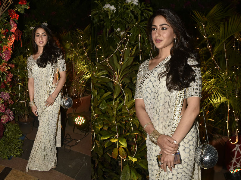 Sara Ali Khan arrives at the wedding reception of Saudamini Mattu and Siddharth Bhandari in Mumbai. Aishwarya Rai,Amitabh Bachchan,Sonam Kapoor,Sara Ali Khan,Karan Johar,Saudamini Mattu,Siddharth Bhandari wedding reception,Saudamini Mattu wedding reception,Saudamini Mattu wedding reception pics,Saudamini Mattu wedding reception images,Siddharth Bhandari