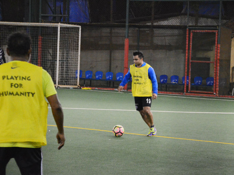 Sachin Joshi at the All Stars Football Match. Sachiin Joshi and Abhishek Bachchan,Sachiin Joshi,Abhishek Bachchan,Abhishek Bachchan playing soccer,Abhishek Bachchan playing football,All Stars Football Club,All Stars Football Club pics,All Stars Football Club images