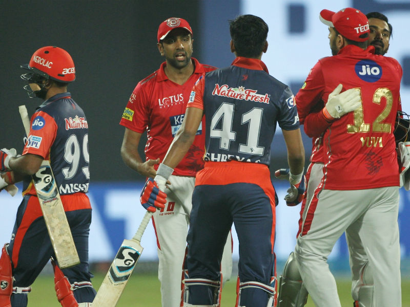 After adding 15 more runs tot he total, Avesh sent back veteran batsman Yuvraj Singh (14) to make things worse for the visitors. Yuvraj's fall brought Karun Nair in the middle, who showed a little fight against the hosts and slammed 34 runs to take his team past the 100-run mark before falling in the 17th over to Plunkett. Delhi's Daniel Christian also joined the party and dismissed David Miller (26) with Punjab's scorecard reading 127/6. Meagre contributions by Punjab skipper Ravichandran Ashwin (6 runs off 7 balls), Andrew Tye (3) and with the help of 14 extra runs, Punjab managed to put 143. Kings XI Punjab,Delhi Daredevils,Kings XI Punjab beats Delhi Daredevils,Indian Premier League,Indian Premier League 2018,IPL 2018,IPL 2018 pics,IPL 2018 images