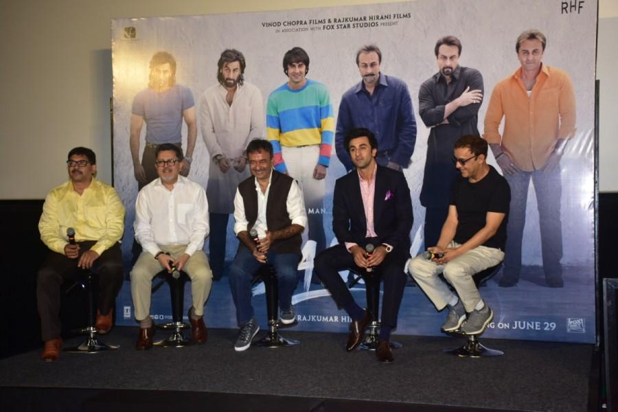 Directed by Rajkumar Hirani, Sanju is Produced by Vinod Chopra Films and Rajkumar Hirani Films in association with Fox Star Studios, slated to release on 29th June, 2018. Ranbir Kapoor,Rajkumar Hirani,Vidhu Vinod Chopra,Sanju,Sanju teaser launch,Sanju teaser,Sanju movie teaser