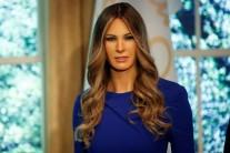 A newly unveiled wax figure of U.S. first lady Melania Trump stands in an exhibit at Madame Tussauds in New York City, New York, U.S., April 25, 2018.