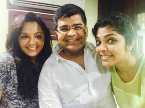 Manju Warrier, Jitesh Pillaai and Rima Kallingal during the shooting of Aashiq Abu's 'Rani Padmini'.