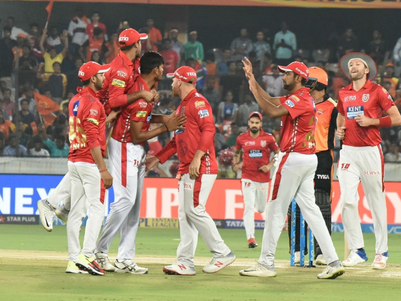 Brief Scores: Sunrisers Hyderabad 132/6 (Manish Pandey 54, Shakib Al Hasan 28; Ankit Rajpoot 5/14) beat Kings XI Punjab (Lokesh Rahul 32, Chris Gayle 23; Rashid Khan 3/19, Basil Thampi 2/14, Shakib Al Hasan 2/18) by 13 runs. Rashid Khan,Shakib Al Hasan,Sunrisers Hyderabad,Kings XI Punjab,Sunrisers Hyderabad beats Kings XI Punjab,Indian Premier League,Indian Premier League 2018,IPL 2018,IPL pics,IPL images