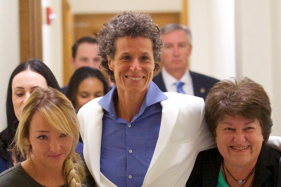Bill Cosby accuser Andrea Constand (C) reacts after the guilty on all counts verdict was delivered in the sexual assault retrial at the Montgomery County Courthouse in Norristown, Pennsylvania, U.S., April 26, 2018. Bill Cosby,actor Bill Cosby,Comedian Bill Cosby,sexual assault,Andrea Constand