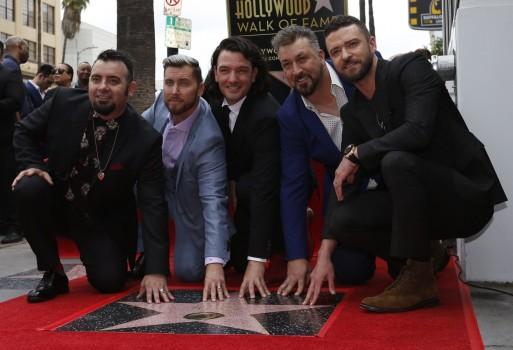 Former *NSYNC band members Justin Timberlake, Lance Bass, JC Chasez, Joey Fatone and Chris Kirkpatrick reunited to receive their own star on the Hollywood Walk of Fame. The ceremony took place on April 30. 
