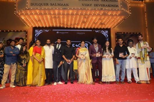 Ahead of Mahanati release, the makers launched the album in a grand style in Hyderabad. Celebs like Keerthy Suresh, Young Tiger NTR, Samantha Akkineni, Nani, Dulquer Salmaan, Vijay Devarakonda, Nagarjuna, Malavika Nair, Sekhar Kammula, K Raghavendra Rao, Savitri daughter Vijaya Chamundeswari, Ramajogayya Sastry, Swapna Dutt, C Ashwini Dutt, Priyanka Dutt, Nag Ashwin, Jhansi, Mahesh, Mickey J. Meyer, Sirivennela Seetharama Sastry, Prasad V. Potluri, MLA Chintala Ramachandra Reddy, Raghu Ram Raj and others graced at the event. The soundtrack for the film is composed by Mickey J. Meyer.