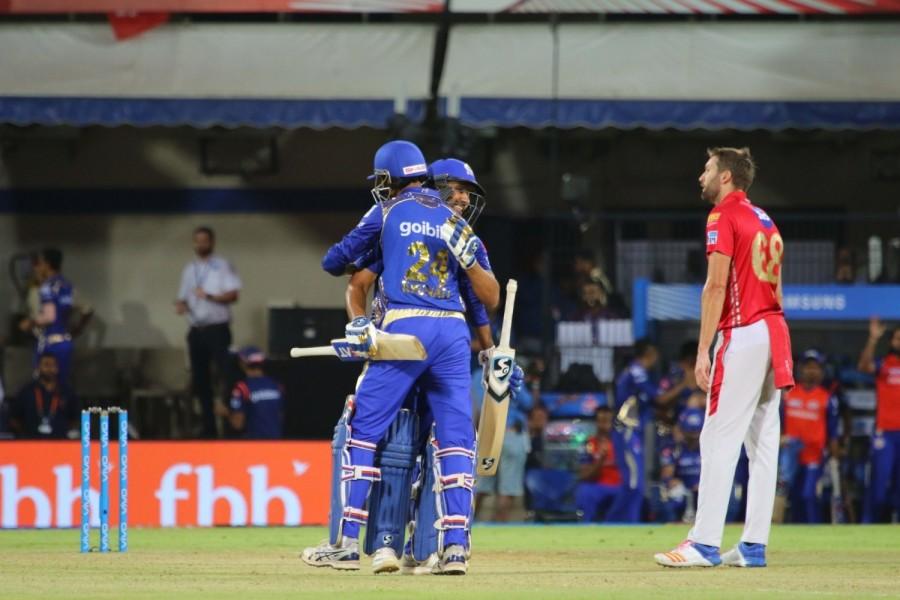 Opener SuryaKumar Yadav's 57 run knock and some useful contributions from other batters helped Mumbai Indians beat Kings XI Punjab by six wickets in an Indian Premier League (IPL) match here on Friday. With this win Mumbai is sitting at the fifth spot with six points in nine matches, while Punjab is at fourth spot with 10 points in eight matches. Mumbai started 175 run chase on a positive note, scoring 38 runs in 5.3 overs, but after that opener Evin Lewis (10) departed. Lewis was caught behind Mujeeb ur Rahman. Mumbai Indians beat Kings XI Punjab,Mumbai Indians,Kings XI Punjab,Indian Premier League,Indian Premier League 2018,IPL 2018,IPL 2018 pics,IPL 2018 images