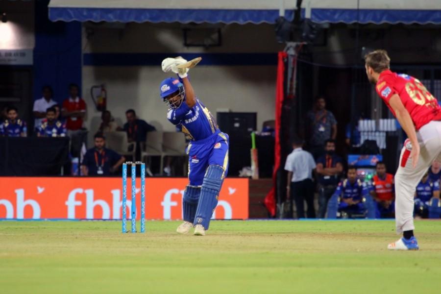 Yuvraj (14 off 14 balls), who was promoted up the batting order, once again failed to fire as the out-of-form batsman was the next to depart in the 13th over with Punjab's scorecard reading 96/3. Karun Nair and Axar Patel then showed some resistance, adding 36 runs for the fourth wicket. Pacers Jaspreet Bumrah and Mitchell McClenaghan further jolted the hosts after dismissing Nair (23 off 12 balls) and Patel (13 off 12 balls) in the 16th and 17th overs, respectively. Mumbai Indians beat Kings XI Punjab,Mumbai Indians,Kings XI Punjab,Indian Premier League,Indian Premier League 2018,IPL 2018,IPL 2018 pics,IPL 2018 images