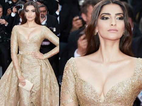 Sonam Kapoor attends the 'The Killing Of A Sacred Deer' screening during the 70th annual Cannes Film Festival at Palais des Festivals on May 22, 2017 in Cannes, France.