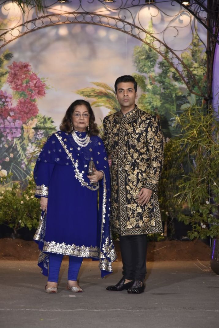 Karan Johar at Sonam Kapoor-Anand Ahuja's wedding reception. Sonam Kapoor,Sonam Kapoor and Anand Ahuja,Sonam Kapoor and Anand Ahuja wedding reception,Sonam Kapoor and Anand Ahuja wedding reception pics,Sonam Kapoor wedding reception,Sonam Kapoor wedding reception pics