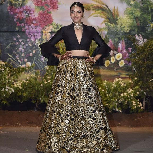 Swara Bhasker at Sonam Kapoor-Anand Ahuja's wedding reception. Sonam Kapoor,Sonam Kapoor and Anand Ahuja,Sonam Kapoor and Anand Ahuja wedding reception,Sonam Kapoor and Anand Ahuja wedding reception pics,Sonam Kapoor wedding reception,Sonam Kapoor wedding reception pics