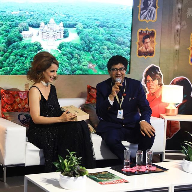 The brand is the official celebration partner at Cannes every year and this year, it chose Kangana to represent and celebrate Indian cinema at the Cannes Film Festival. Kangana was invited for an interactive session at the India Pavilion too. Kangana Ranaut,actress Kangana Ranaut,Kangana Ranaut at Cannes,Kangana Ranaut in Black saree,Kangana Ranaut sensual black sari,71st Cannes Film Festival