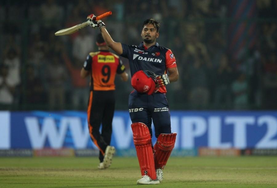 Rishabh Pant's valiant century went in vain as Sunrisers Hyderabad made light work of Delhi Daredevils' challenging 187/5 to romp home by nine wickets and consolidate their stay at the top of the Indian Premier League (IPL) points table. The visitors overcame the early loss of opener Alex Hales (14) as the other opener Shikhar Dhawan (92 not out off 50 balls; 4x9, 6x4) and skipper Kane Williamson (83 not out off 53 balls; 4x8, 6x2) stitched together a 176-run second stand to demoralise bottom-placed Delhi's spirited effort midway into the match. With the loss, Delhi's hopes of reaching the play-off are up in the smoke and can now only play the party spoilers in the cash-rich tournament. Returning to his home ground, Dhawan started the chase by slamming pacer Harshal Patel for a boundary through point even as Williamson continued his glorious run with the willow this season. Rishabh Pant,Rishabh Pant century,Sunrisers Hyderabad thrash Delhi Daredevils,Sunrisers Hyderabad beats Delhi Daredevils,IPL 2018,Indian Premier League,Indian Premier League pics,Indian Premier League 2018
