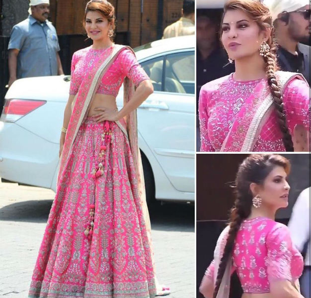 Jacqueline Fernandez in Pushbutton – South India Fashion