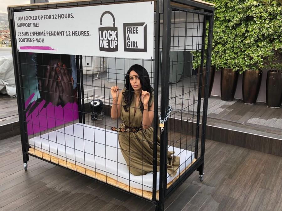 Actor Mallika Sherawat who is the ambassador for international NGO 'Free A Girl India', that is fighting human trafficking and commercial sexual exploitation of children took it upon herself to raise awareness on the horrifying crime of forced child prostitution at the ongoing 71st Cannes Film Festival 2018. As part of Free a Girl’s Lock-Me-Up Campaign, the actor locked herself in a 12x8 feet small cage at Cannes to bring global attention on the issue. Mallika, who has been known for her strong association with ‘Free A Girl’ NGO had represented them last year too at Cannes. The actor has been known for her active involvement in philanthropic activities over the years and this time around she has pledged to make efforts to end this evil practice. Mallika Sherawat,actress Mallika Sherawat,Mallika Sherawat at Cannes,Mallika Sherawat Lock-Me-Up campaign,Lock-Me-Up campaign,Cannes 2018