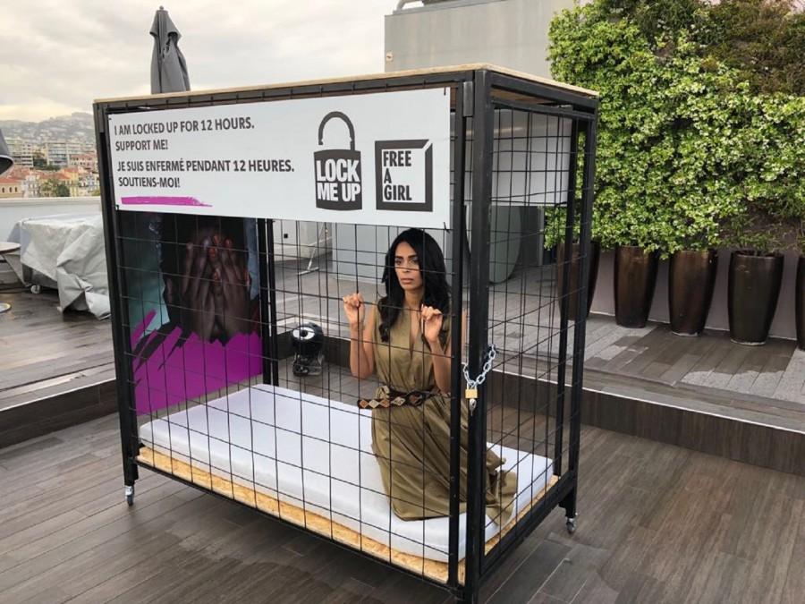The actress is also the brand ambassador of the 'School for Justice' and shares a firm viewpoint on women's rights. Having been involved with the UN and an NGO 'Urja', Mallika had addressed the problems faced by women in India at the 65th United Nations DPI/NGO Conference in 2014. Mallika Sherawat,actress Mallika Sherawat,Mallika Sherawat at Cannes,Mallika Sherawat Lock-Me-Up campaign,Lock-Me-Up campaign,Cannes 2018