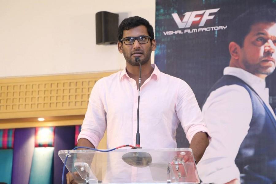 Vishal,Action King Arjun,Editor Ruben,Kaali Venkat,Robo Shankar,Irumbu Thirai,Irumbu Thirai success meet,Irumbu Thirai success meet pics,Irumbu Thirai success meet images,Irumbu Thirai success meet photos,Irumbu Thirai success meet stills