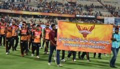 Kolkata Knight Riders (KKR) booked their place in the playoffs of the Indian Premier League with a five-wicket victory over table-toppers Sunrisers Hyderabad (SRH) in a crunch game at the Rajiv Gandhi International Stadium here on Saturday. The result means KKR remain third with 16 points from their full quota of 14 games. Rajasthan Royals (14), who registered a 30-run victory over Royal Challengers Bangalore earier in the day, Mumbai Indians (12) and Kings XI Punjab (12) are still in the fray for a final playoff spot. Sunrisers (18 points from 14 games), already assured of a knockout berth, succumbed to their third loss in a row. Electing to bat, Sunrisers managed 172/9, riding on Shikhar Dhawan's half century as KKR bowlers led by Prasidh Krishna (4/30) did well in the middle and death overs. KKR never looked in trouble as Chris Lynn (55; 43b; 4x4, 3x6) and Robin Uthappa (45; 34b; 3x4, 2x6) starred for the visitors to make light of the 173-run target. KKR put up 173/5 in 19.4 overs. KKR's chase was set up by openers Sunil Narine (29; 10b; 4x4, 2x6) and Lynn who joined hands to help the side race to 52/0 in 22 balls hitting seven fours and three sixes.