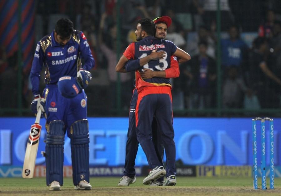 Bumrah got rid of Maxwell in the next over, uprooting the stumps with a delivery that came in sharply after pitching on the off-stump line. The in-form Shreyas Iyer did not last long, pulling a Mayank Markande delivery straight to Krunal at deep mid-wicket. Delhi Daredevils,Delhi Daredevils beats Mumbai Indians,Mumbai Indians,IPL 2018,Indian Premier League,Indian Premier League 2018,Rohit Sharma