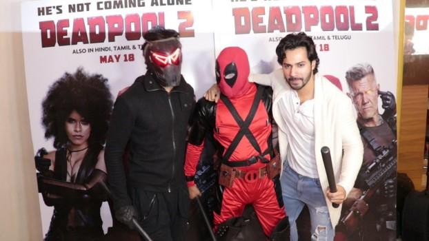 Last evening saw Bhavesh Joshi Superhero joining Varun Dhawan in his car as he was heading towards a movie premiere. Dressed in black pants and zipper jacket, Bhavesh Joshi Superhero made an anonymous entry into Varun Dhawan's car wearing his mask, while the Judwaa 2 actor was on his way to the screening of Deadpool. Greeting the onlookers and spotting the crusader of justice, Varun Dhawan unmasked the desi Superhero to greet the man behind Harshvardhan Kapoor. Both Harshvardhan Kapoor and Varun Dhawan made for a rare picture, as they were seen at their candid best. Citing the incident on social media, Harshvardhan Kapoor took to Twitter to say, 