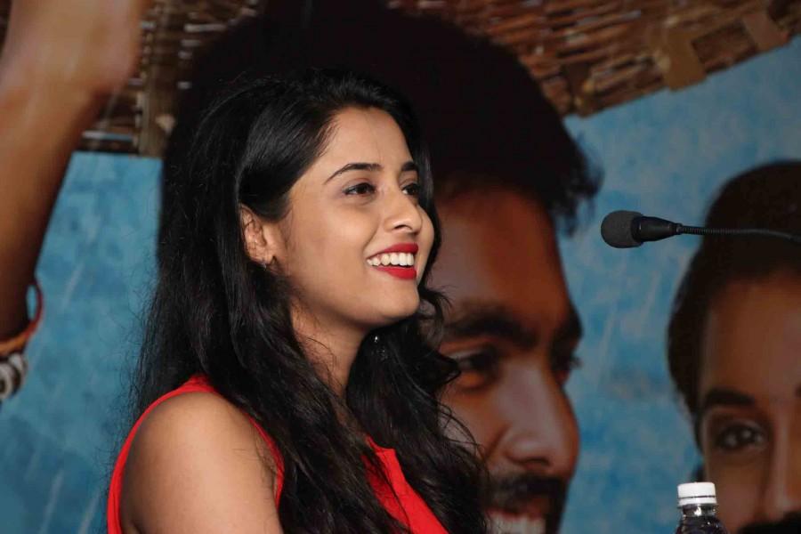Actress Arthana Binu interacts with media during Semma movie press meet in Chennai. Semma,Semma movie press meet,Semma press meet,Semma press meet pics,GV Prakash Kumar,Arthana Binu,Pandiraj,Yogi Babu,Ravichandran,Semma press meet images,Semma press meet stills