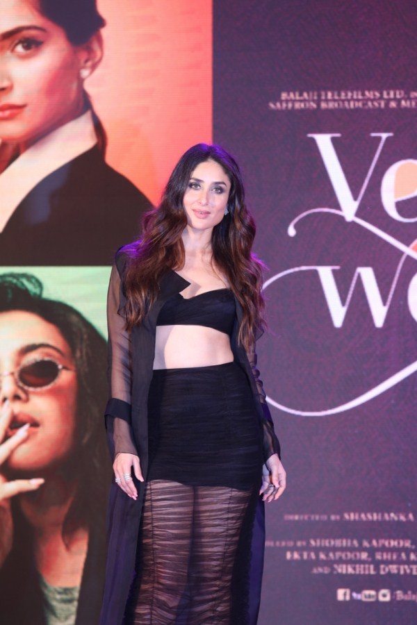 Actress Kareena Kapoor Khan at the music launch of her upcoming film "Veere Di Wedding" in Mumbai on May 22, 2018. Sonam Kapoor Ahuja,Kareena Kapoor Khan,Shikha Talsania,Veere Di Wedding,Veere Di Wedding music launch,Veere Di Wedding music launch pics,Veere Di Wedding music launch images