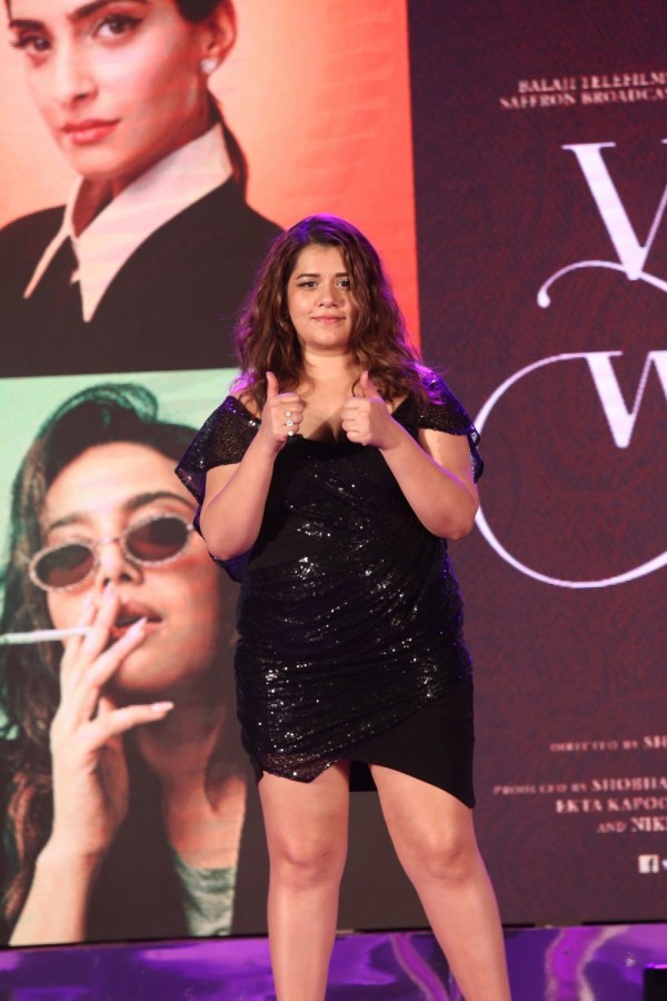 Actress Shikha Talsania at the music launch of her upcoming film "Veere Di Wedding" in Mumbai on May 22, 2018. Sonam Kapoor Ahuja,Kareena Kapoor Khan,Shikha Talsania,Veere Di Wedding,Veere Di Wedding music launch,Veere Di Wedding music launch pics,Veere Di Wedding music launch images