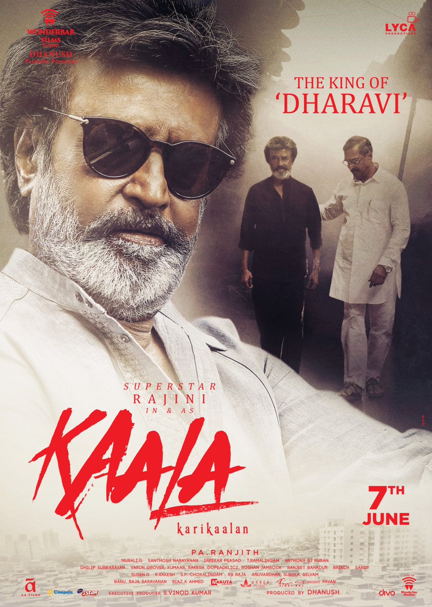 Superstar Rajinikanth's Kaala poster. Rajinikanth,Superstar Rajinikanth,Kaala,Kaala poster,Kaala release poster,Kaala movie poster