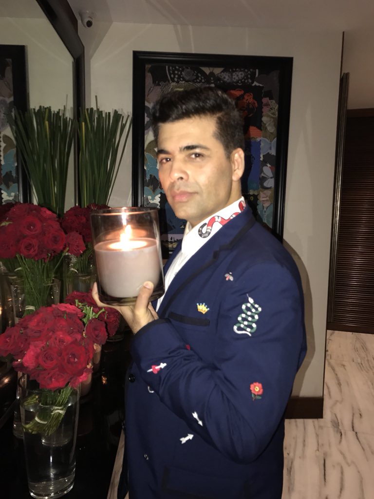 In New York for his 46th birthday on Friday, filmmaker Karan Johar ensured his style quotient was up to the mark as he decked up in a black and white jacket for a terrace party he hosted for some friends. Back home, his brigade of Bollywood friends wished him love, joy and happiness. Karan made his directorial debut with "Kuch Kuch Hota Hai" in 1998. He later went on to direct "Kabhi Khushi Kabhie Gham...", "Kabhi Alvida Naa Kehna", "My Name Is Khan", "Student of the Year" and "Ae Dil Hai Mushkil". The filmmaker, known for his quick wit, is currently involved with several films such as "Dhadak", "Student of the Year 2", "Simmba", "Kesari", "Kalank" and "Brahmastra". Karan Johar,Karan Johar birthday,Karan Johar birthday celebration,Karan Johar birthday celebration pics,Karan Johar birthday celebration images,Karan Johar birthday celebration stills,Karan Johar birthday celebration pictures,Karan Johar birthday celebrat