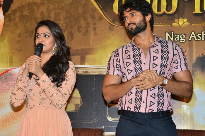 The 25-year-old Tamil-Telugu-Malayalam actress just can't believe what is happening. Keerthy Suresh,Vijay Devarakonda,Vijay Devarakonda,Swapna Dutt,Priyanka Dutt,Mahanati success meet,Mahanati success meet pics,Mahanati success meet images,Mahanati success meet stills,Mahanati success meet photos