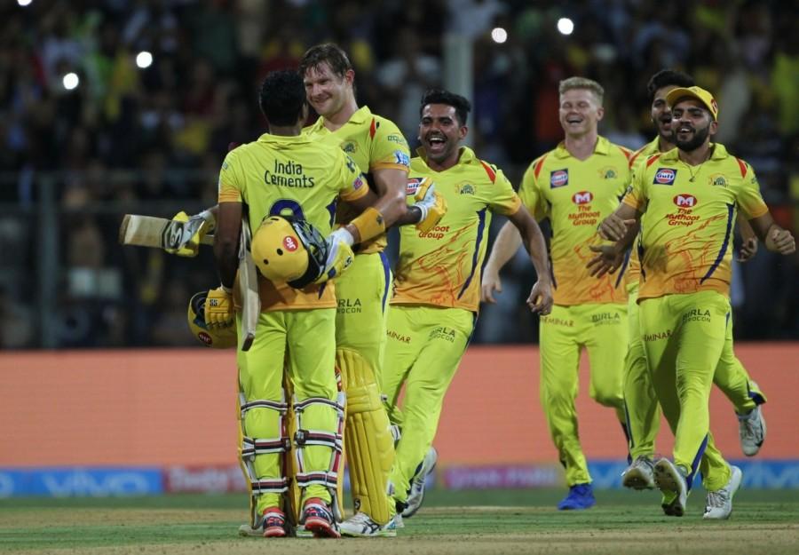 Earlier, put in to bat, Yusuf Pathan's unbeaten 45 runs off 25 balls along with skipper Kane Williamson's 47 helped Sunrisers Hyderabad post a competitive 178/6. In a batting friendly track at the Wankhede stadium here, Yusuf, who came when the scoreboard was reading 101/3, played a good knock to propel Hyderabad to a good total in their 20 overs. The Baroda batsman's unbeaten innings contained four boundaries and a couple of hits into the stands. Put in to bat, Hyderabad started their proceedings on a bad note as opener Shreevats Goswami (5) gifted his wicket in the second over with the just 13 runs on the board. Opener Shikhar Dhawan was then joined by Williamson and the duo stabilised Hyderabad's innings putting on a 51-run partnership for the second wicket. Left-arm spinner Ravindra Jadeja broke the partnership in the ninth over as he clean bowled Dhawan on 26 runs. Shane Watson,Shane Watson ton,Shane Watson 100,CSK,CSK beats SRH,Chennai Super Kings,IPL 2018 final pics,IPL 2018 final images,IPL 2018 final stills,IPL 2018 final pictures